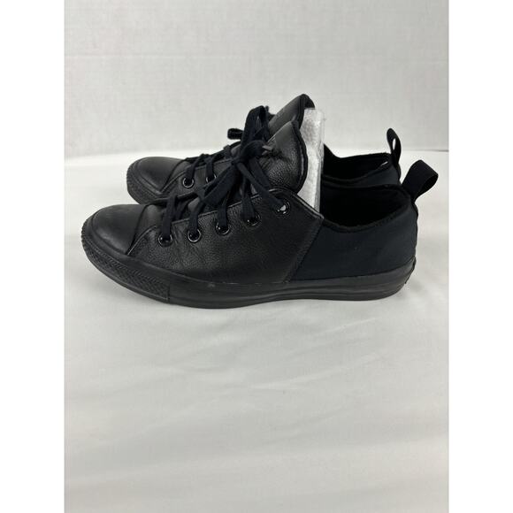 Converse Low Top Sneakers Black 8 Neoprene Gothic Goth Gothcore Black on Black - Picture 3 of 9